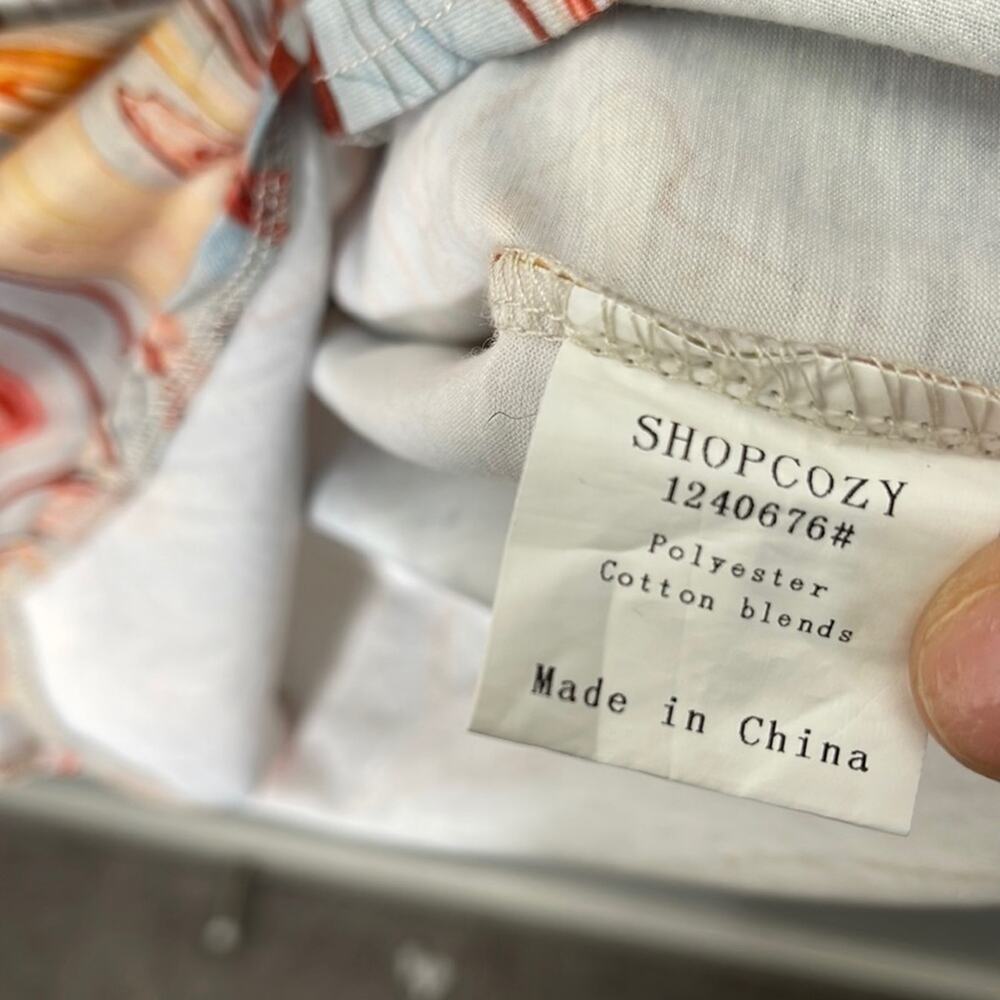 C.O.Z.Y Multicolored Pattern Long Sleeve Scoop Ne… - image 4